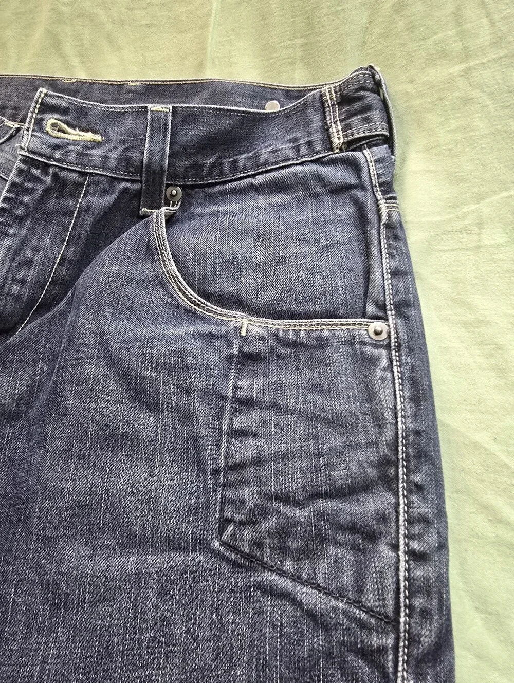 Levis 511 Skinny Two Horse Brand Denim Jeans 9 Pockets Adjustable Size  32 X 30